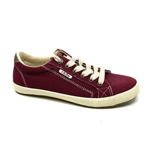 Taos Star Burst Burgundy Canvas Sneakers